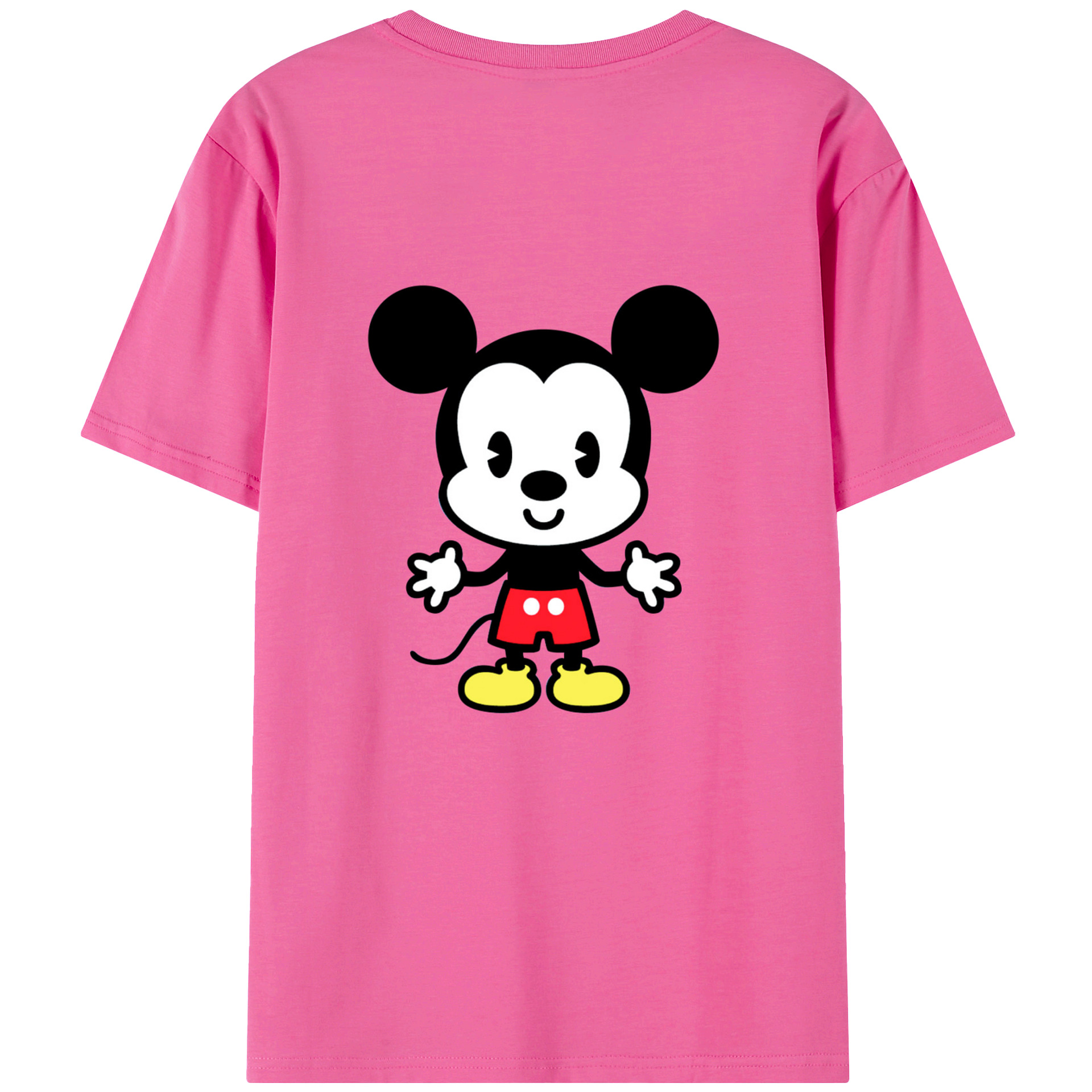 （画像用） ミッキーマウス Mickey Mouse レディース半袖Tシャツ(バックプリント)